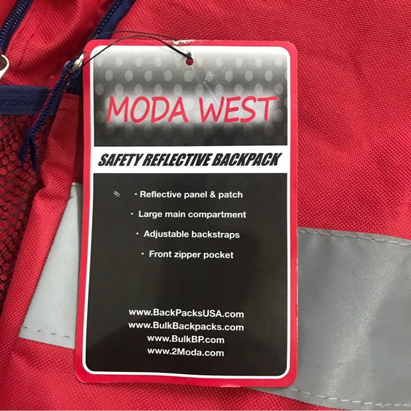 MODA WEST Safety Reflective BackPack - Picture 5 of 5